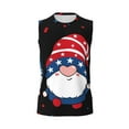 thumbnail image 4 of Yiaed Gnome Independence Day Print Men's Singlet Vests Summer Running Muscle Tank Tops Gym Undershirt Round Neck Sleeveless for man, 4 of 5