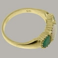 thumbnail image 3 of LBG British Made 10k Yellow Gold Genuine Natural Opal & Emerald Womens Statement Ring - 33 size options - Size 5.5, 3 of 7