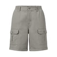 thumbnail image 5 of Gym Shorts Women New Women's Cargo Shorts Elastic Waist Loose Shorts with Multi Pocket Summer Outdoor Hiking Workout Sports Shorts Gray S, 5 of 7