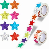 1000Pcs Self Adhesive Star Stickers Foil Star Stickers 2 Rolls Paper Stickers Colorful Glitter Stickers Sparkly Star Stickers