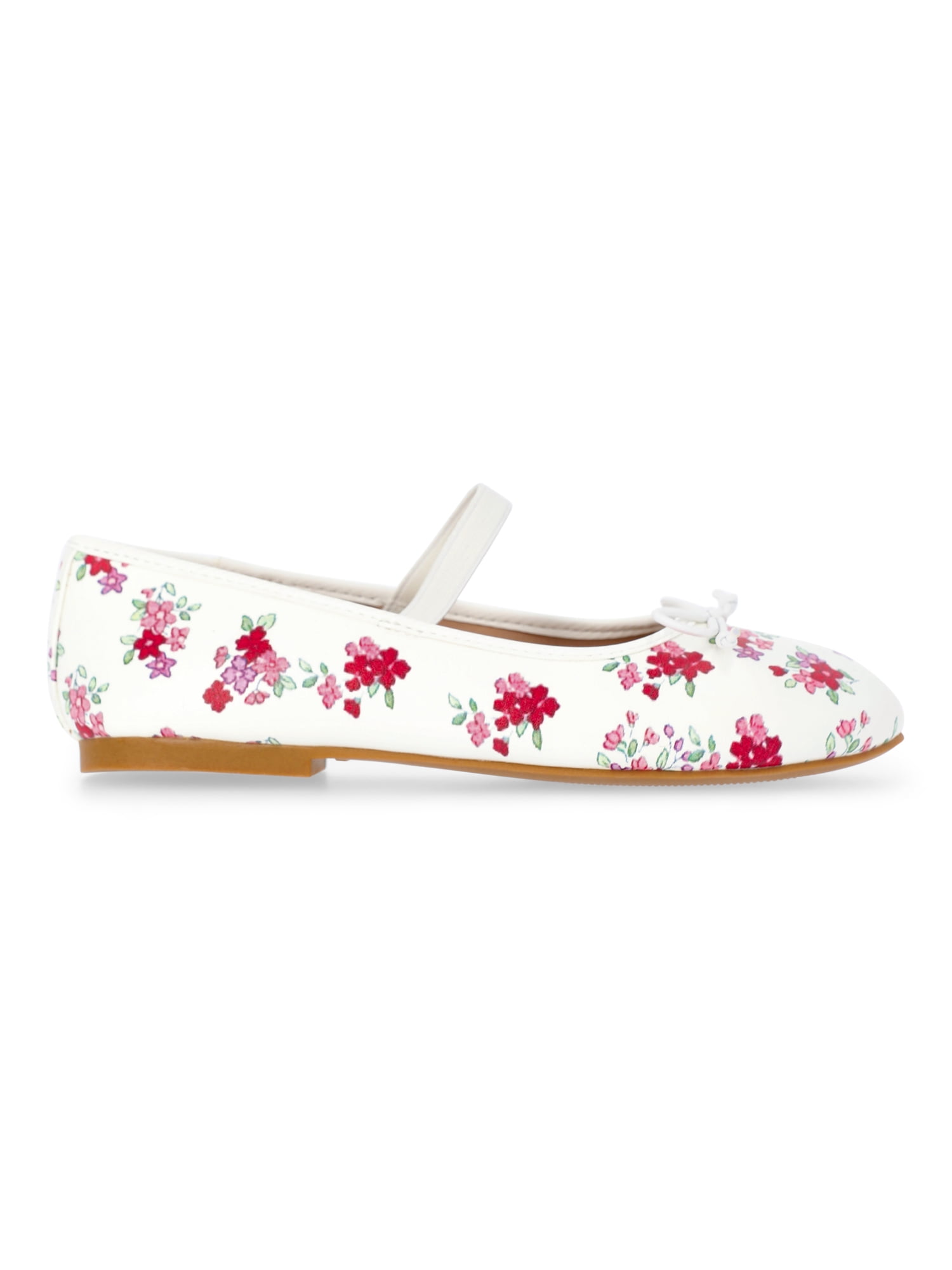 Wonder Nation Little and Big Girls Faux Leather Ballet Flats