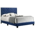 thumbnail image 6 of Contemporary Home Living Velvet Tufted Faux Jewel Upholstered Full Panel Bed - 77" - Blue, 6 of 6