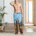 thumbnail image 6 of Lsque Snowy Mountain Photography Bear Print Men's Pajama Pants, Lounge Pant - Comfortable Home Wear,Elastic Waistband, Stylish Design-Medium, 6 of 9