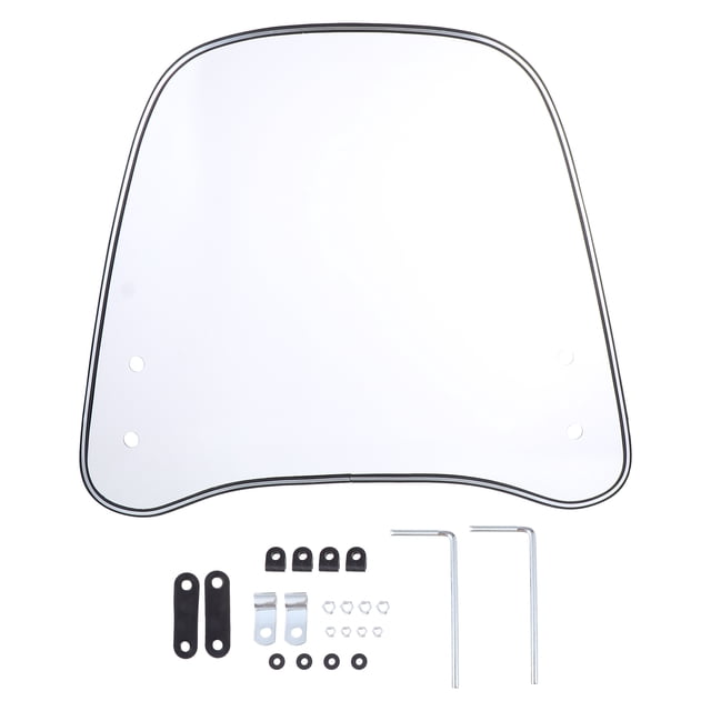 1 parabrisas de motocicleta de vidrio transparente, universal, para coche eléctrico.