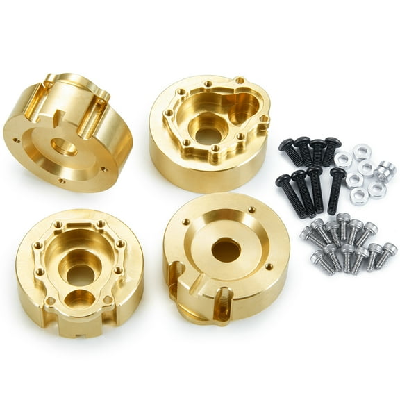 RCLIONS TRX4 Snow Track Wheels Tires Conversion Kit Brass Counterweight for 1/10 RC Rock Crawler Car TRX-4 Upgrade Parts