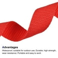 thumbnail image 3 of Uxcell Lightweight Polypropylene Webbing Straps Strapping Band for Outdoor Red, 3 of 5