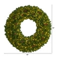 thumbnail image 2 of 5ft. Giant Artificial Christmas Wreath with 280 Warm White Lights and Pine Cones, 2 of 5