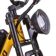 NAKTO F4 Fat Tire Electric Bike with Rear Rack for Adults, 20 All-Terrain Ebike with 750W Motor (1000W Peak), 48V 14Ah Battery, 28MPH, Shimano 6-Speed, Dual Disc Brakes, Yellow/Black