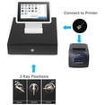 thumbnail image 3 of Syson POS 13" POS Automatic Cash Drawer with Removable Coin Tray 4 Bill/ 4 Coin, RJ11 Cable, 2 Keys, Compatible POS Receipt Printer, 3 of 6