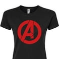 thumbnail image 3 of Marvel The Avengers - A Logo - Juniors Fitted Graphic T-Shirt, 3 of 5