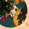 thumbnail image 5 of FMSHPON Halloween Night Xmas Christmas Tree Skirt Stand Mat for Holiday Party Decoration Indoor Outdoor 48 inches, 5 of 6