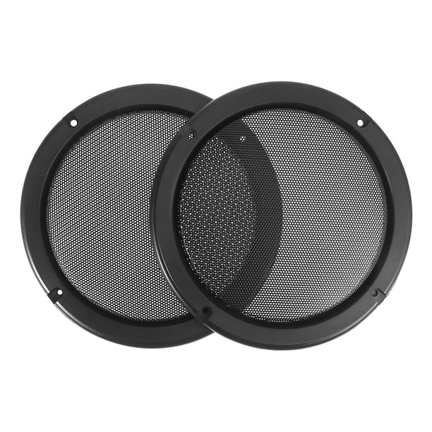 7 Pulgadas Universal Altavoz Parrillas Cubierta Malla Guardia Negro - 2uds