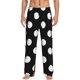 thumbnail image 1 of Balery Black and White Polka Dot Pantalones de pijama para hombre, pijama ultraligero, pantalón de descanso-Medium, 1 of 6