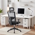 thumbnail image 1 of Ergonomic Office Chair with Adjustable Lumbar Support & Headrest, High Back Mesh Desk Chair with Flip-Up Armrests, Breathable & Comfortable Computer Chair for Home, Office & Study, 1 of 10