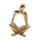 thumbnail image 2 of Colección de obras de arte de resina de estatua de pensador para regalo del hogar Figura de adorno dorado para Bien, 2 of 9