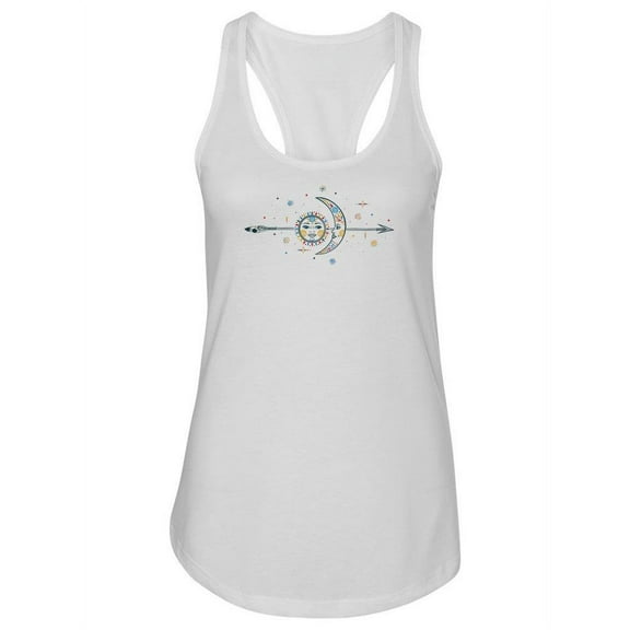 Bohemian Sun And Moon Design Tank Women -Image by Shutterstock, Female Large
