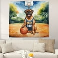 thumbnail image 2 of Happy Father's Day Bullmastiff Playing Basketball with Best Dad Jersey Tapestry Dog Lover Wall Hanging Backdrop Home Decor - 13006, 2 of 5