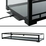 REPTI ZOO Vertical Reptile Glass Terrarium, 48 x 18 x 36 Tempered Glass Rainforest Reptile Terrarium