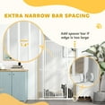 thumbnail image 4 of PawHut 59" Extra Tall Pet Gate for Cats, 30"-41" Dog Gate with Cat Door, 1.4" Narrow Gap, 2.8" and 5.5" Extension, for Doorway, Hallway, Stairway, 4 of 9