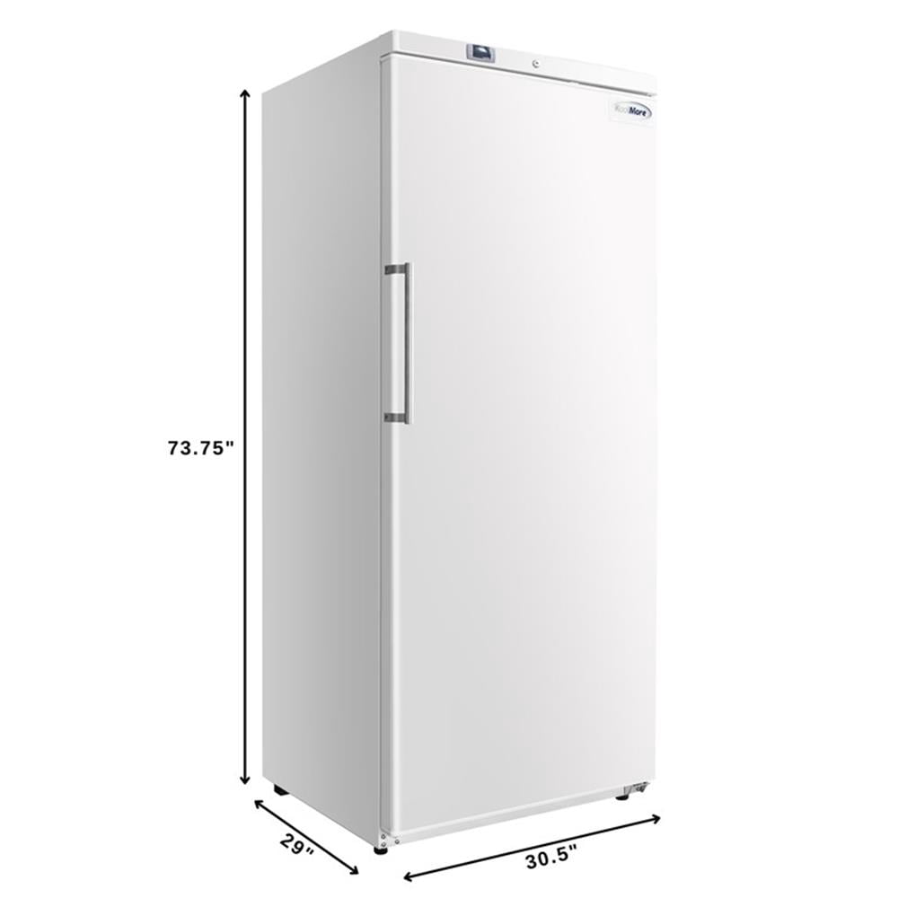 Pemberly Row 30" Commercial Auto-Defrost Reach-In Freezer 21 cu. ft. in White