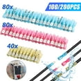 thumbnail image 2 of Htwon 200PCS Electrical Heat Shrink Male Female Spade Wire Connectors Terminals Set, 2 of 9