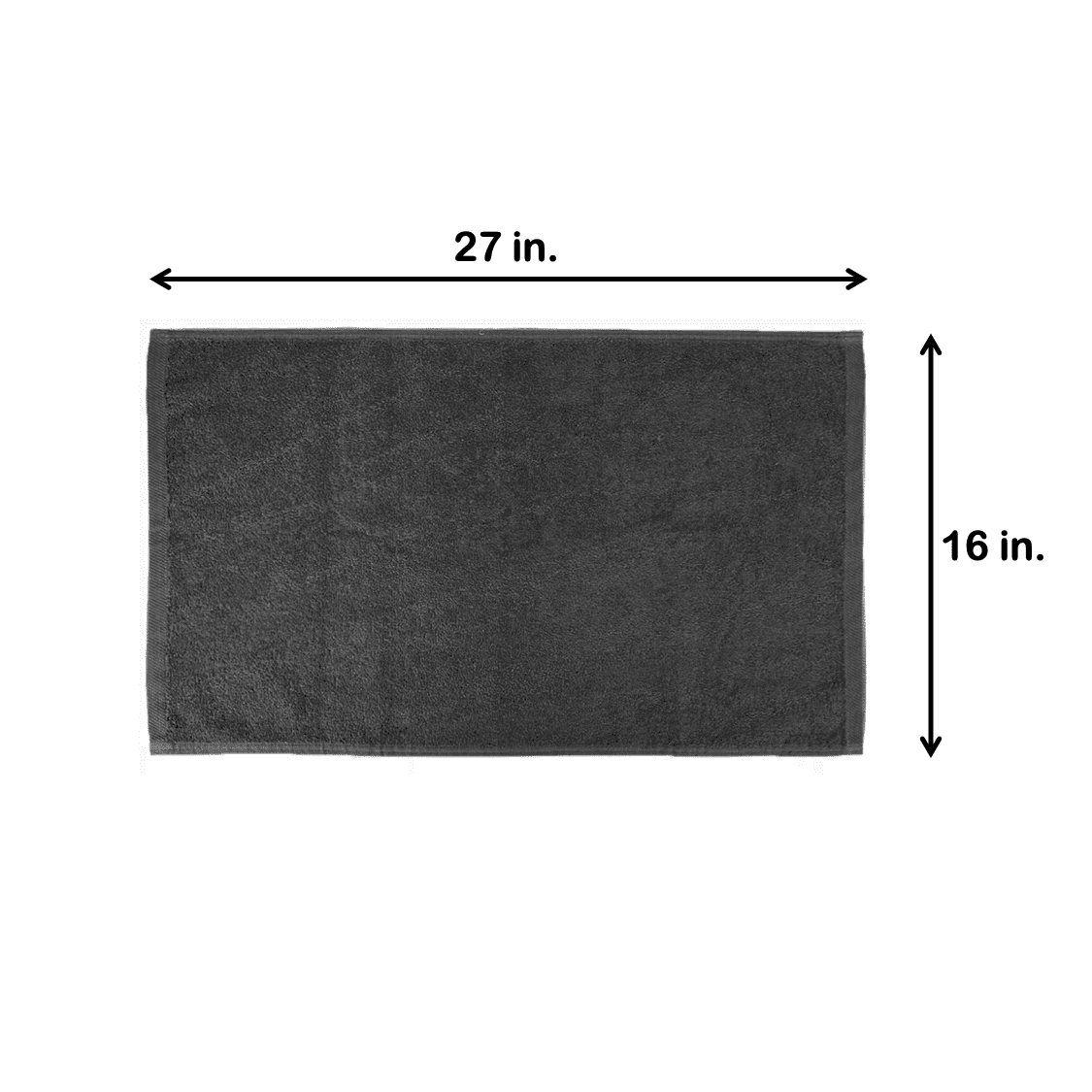 Arkwright Bleach Safe Jr. Salon Towels - 100% Ring Spun Cotton Hand Towel for Spa - (Bulk Case of 180) Black