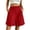 08-Red, variant on Yutgune Womens Cotton Casual Bermuda Shorts Elastic Waist Lightweight Summer Lounge Beach Shorts with Pockets