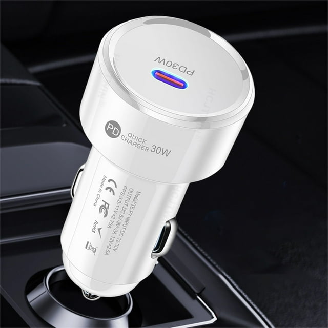 EGNMCR PD30W Car Charger PD Fast Charger Type-C Mobile Phone Car Charger Universal splitter