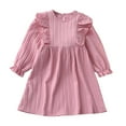 thumbnail image 4 of Elegant Girls Dress With Lace Trim Long Sleeve Style Party Gown Fall Seasonal Casual Daily Outfit Clothes, 4 of 8