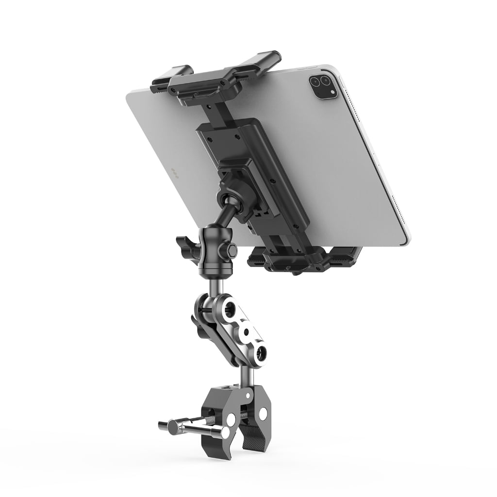 Miiottaa Heavy Duty Phone Tablet Metal Holder Adjustable Foldable Stand Aluminum Bracket