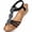 Black, variant on Ablanczoom Womens Wedge Sandals: Comfortable Dressy Sandals Women Shoes Elastic Ankle Strap Summer Beach Footwear