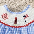 thumbnail image 4 of HCNTES Baby Girl 4th Of July Outfit Flag Fly Sleeve Tops Toddler Fourth Of July Shorts Set Memorial Clothes clearance babies clothes $3(18-24 Months,Sky Blue), 4 of 6