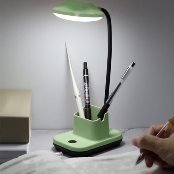 Ycandiee Small Desk Lamp, Desk Lamp with Pen Holder, LED Desk Lamps for Home Office, Gooseneck 3 Modes Dimmable Touch Cute Desk Lamps, Study Lamps for College Dorm Room