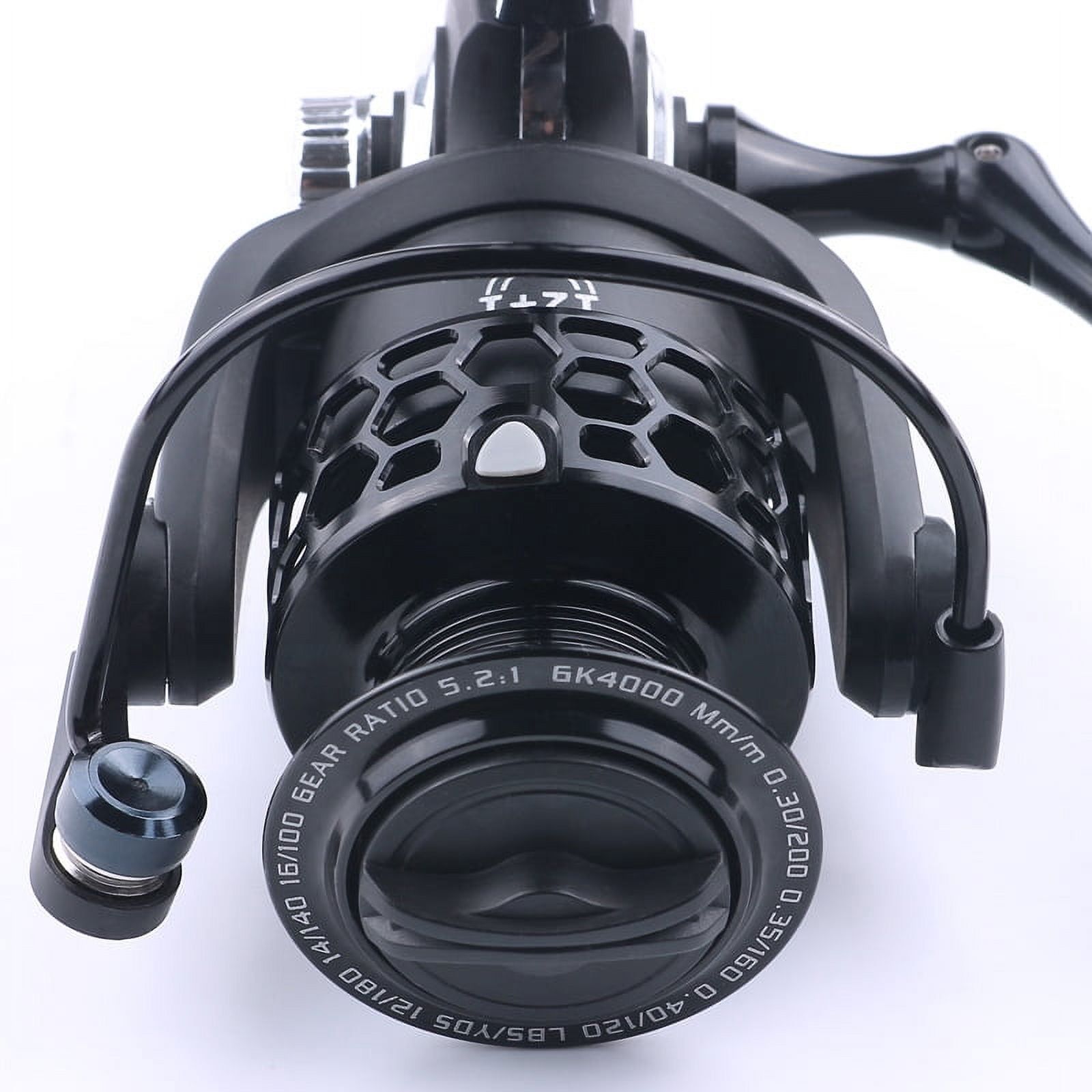 LINNHUE Fishing Reel GK1000-7000 5.2:1 Metal Spool Body Handle 8KG Max Drag Spinning Reel Saltwater Reel Fishing Accessories