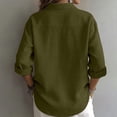 thumbnail image 7 of TGSLY Half Button Down Linen Tops for Women Lightweight Thin Collared Roll Long Sleeve Shirts Loose Fit Dressy Casual Solid Color Blouses S, 7 of 7
