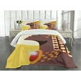 thumbnail image 3 of Ambesonne Queen Quilted Bedspread Set 3 Pcs, Woman, Queen Size, Dark Mauve Burgundy, 3 of 5