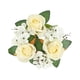 thumbnail image 5 of Anillo de vela, corona de rosas artificiales, minicoronas, candelabro de pilar, guirnalda de velas bohemias para mesa, sala de estar, decoración del amarillo amarillento, 5 of 9