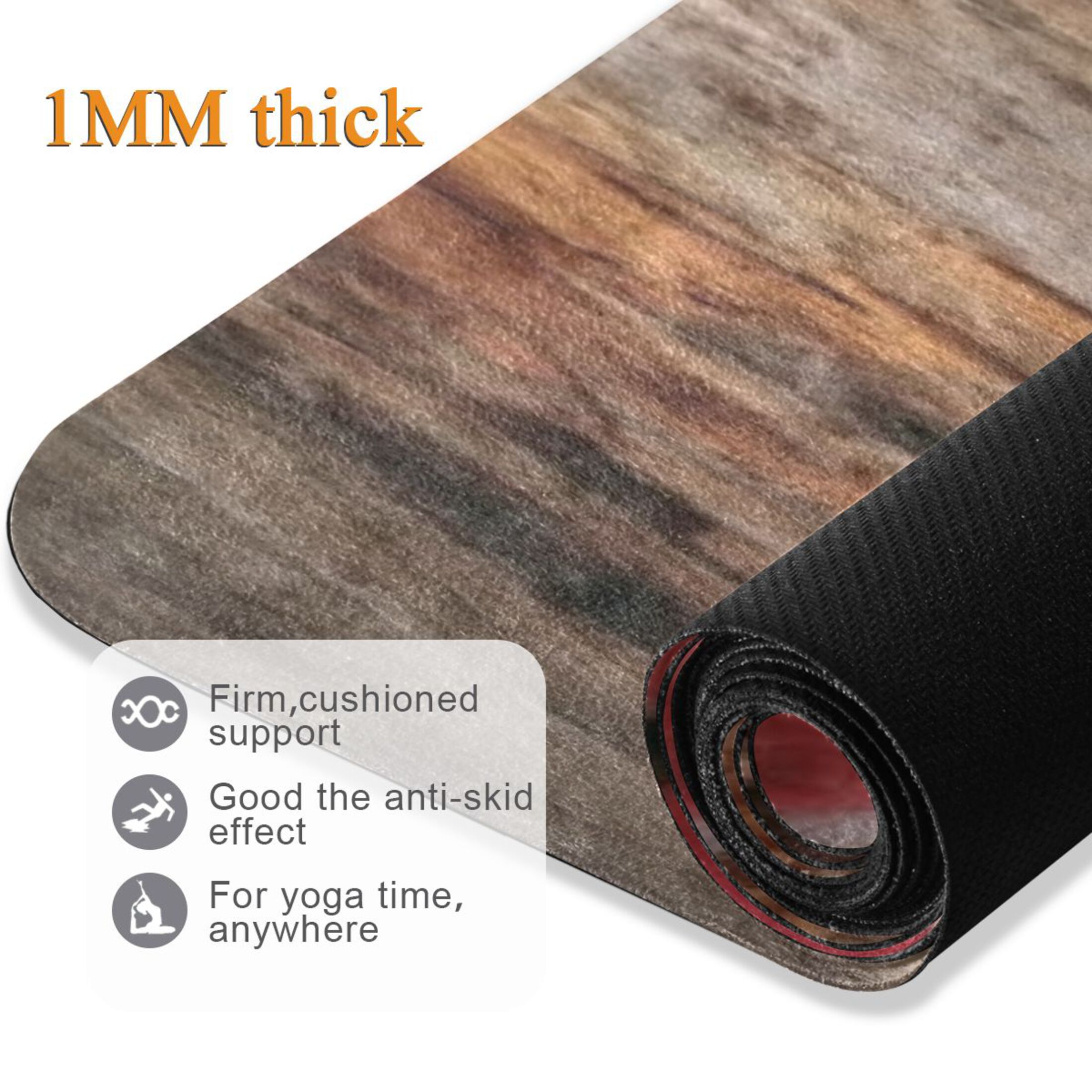 BZSMCE Yoga Mat Women Fitness Mat Tree Hollow Nook Pattern