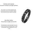 thumbnail image 3 of MetalJC Stainless Steel Magnetic Clasp  Multi-Layered Braided Leather  Bracelet for Men, 3 of 4