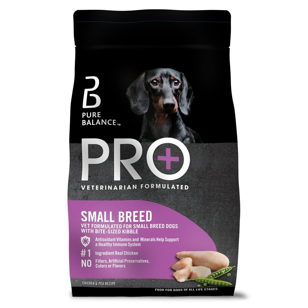 Pure Balance Pro+ Small Breed Dog Food, Chicken & Pea Recipe, 16 lbs