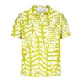 thumbnail image 5 of Teissuly Men's Casual Gradient Short Sleeved Lapel Button Up T-shirt Top, 5 of 5