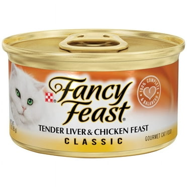 Purina Fancy Feast Classic Tender Liver & Chicken Feast Cat Food 3 oz. Can (Pack of 8)