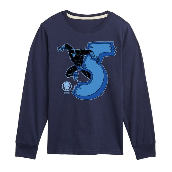 Marvel Black Panther - 5Th Birthday - Toddler And Youth Long Sleeve Graphic T-Shirt