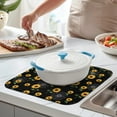thumbnail image 2 of Sunflower and Butterfly Design Coffee Mat, Microfiber Spill Pad – Durable, Lightweight Dish Drying Mat with Foldable Design for Kitchen Counters, 2 of 6