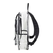Eastsport Multi-Purpose Clear Backpack with Front Pocket, Adjustable Straps, Black