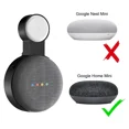 thumbnail image 2 of Soporte de pared para Google Home Mini asistente de voz, accesorios de gestión de arnés de altavoz inteligente (blanco), negro con puerto de interruptor, 2 of 8