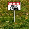 thumbnail image 4 of Kurmntregon Warning Beware Of Dog Sign With Stake Private Property Animal Yard Caution Neighborhood Farm Lawn Prop Walkway Porch Decorations,Street Business Outdoor Aluminium Décor 8x12inch, 4 of 7