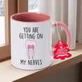 thumbnail image 5 of Funny Dental Anatomy Tooth & Nerve Chart Ceramic Mug - 11oz (350ml) Dentist Gift, Student Present, Christmas/Birthday/Nurse Appreciation Cup with Toothache Humor, Hand Wash Only Coffee Tea Cup, 5 of 9