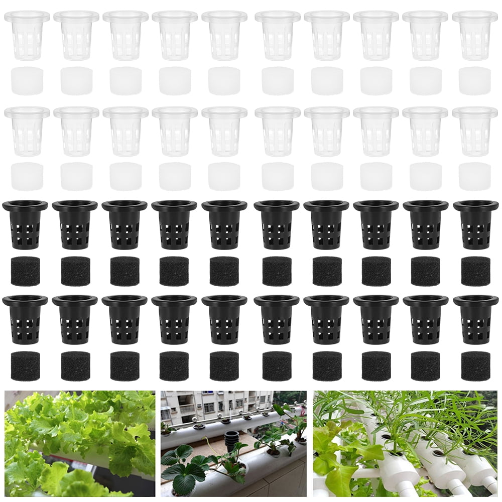 100PCS Durable Mesh Soilless Basket Vegetable Pots for Hydroponics Garden 