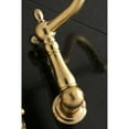 thumbnail image 4 of Kingston Brass KS1027PL Heritage Two-Handle Wall Mount Roman Tub Faucet, Brushed Brass, 4 of 8